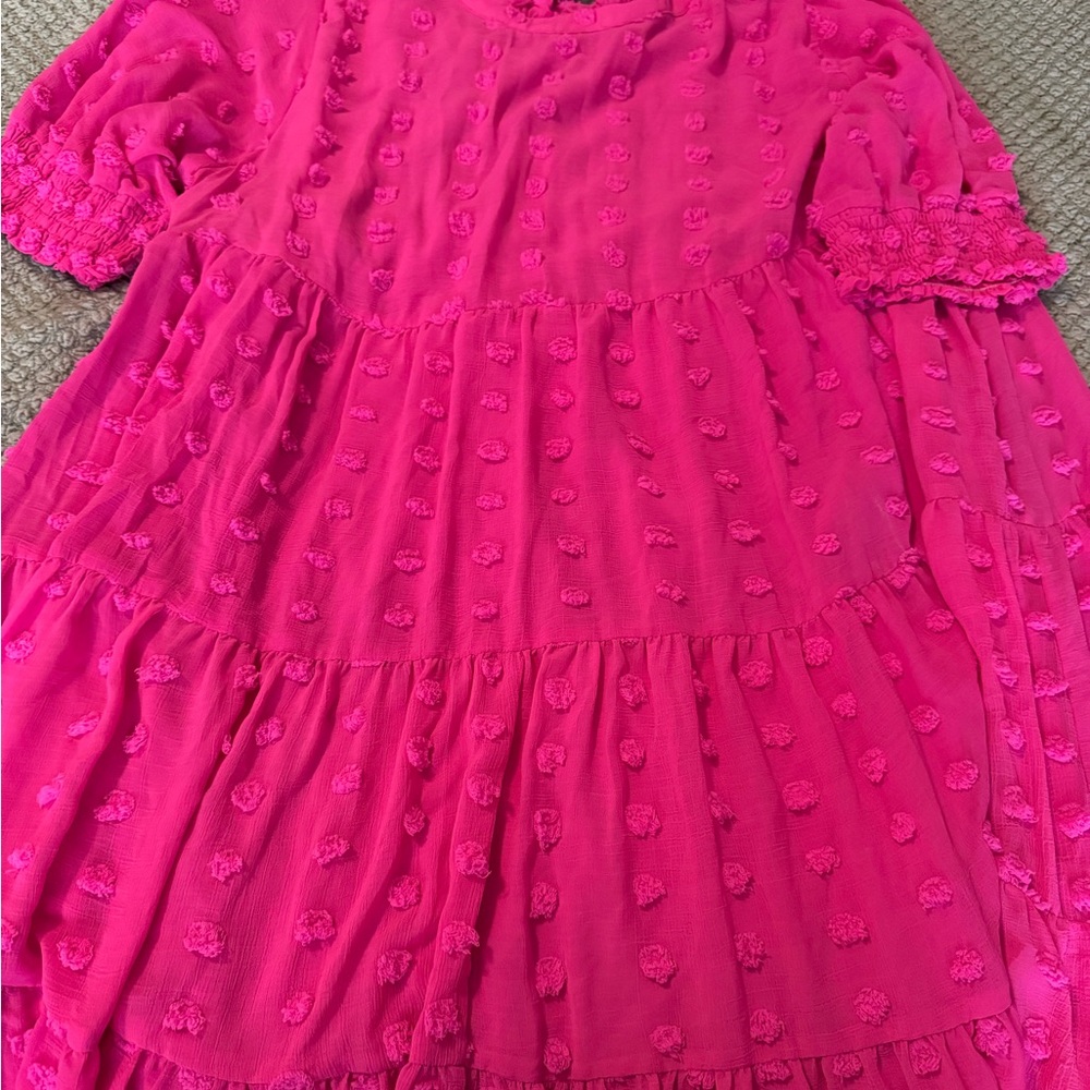 JODIFL Fuchsia Textured dress